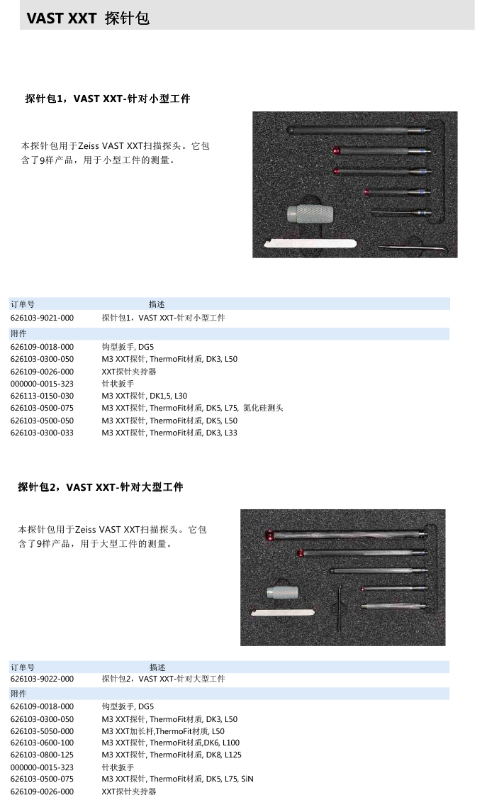 ZEISS 高品質 德國原裝進口 M3探針目錄-30